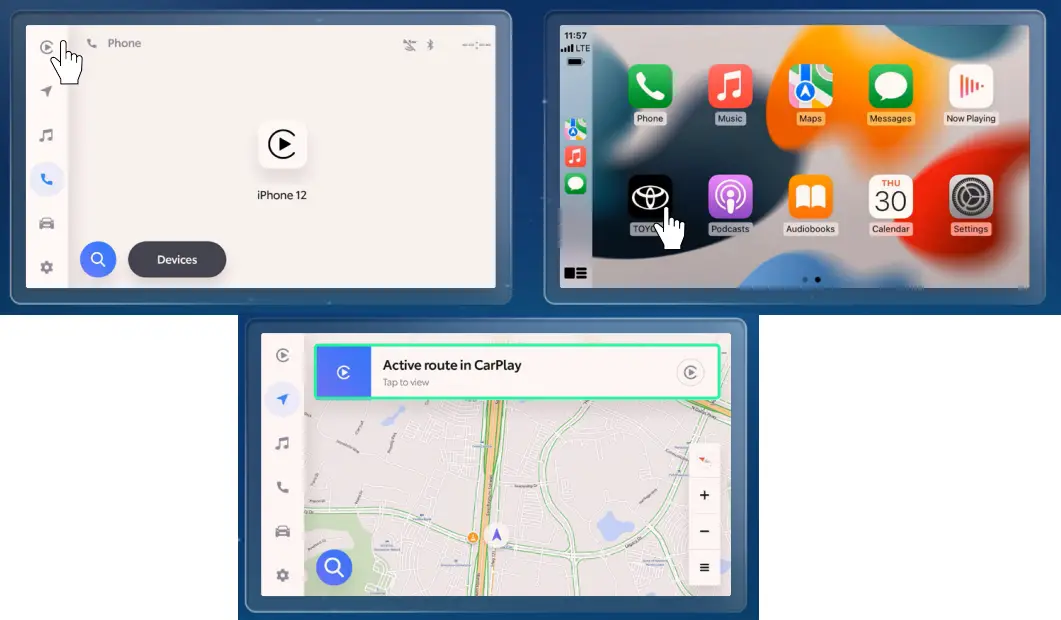 Apple CarPlay and Android Auto on Toyota Audio Multimedia - display 2