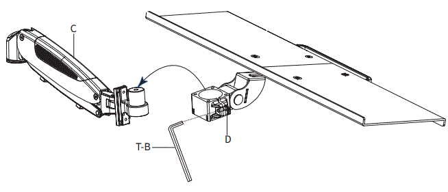 VIVO-MOUNT-KB35A-Black-Pneumatic-Wall-Mounted-Keyboard-Tray-fig-10