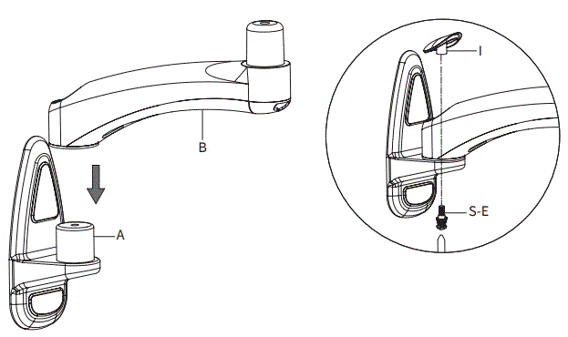 VIVO-MOUNT-KB35A-Black-Pneumatic-Wall-Mounted-Keyboard-Tray-fig-6