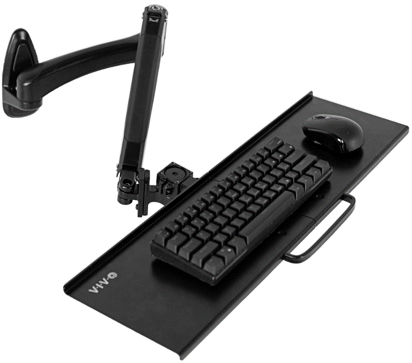 VIVO-MOUNT-KB35A-Black-Pneumatic-Wall-Mounted-Keyboard-Tray-product