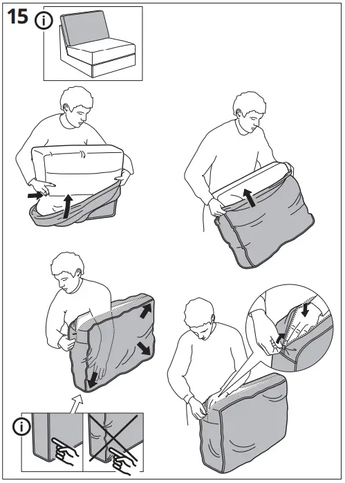 IKEA KIVIK Cover for 1 Seat Sofa Bed - Figure 13