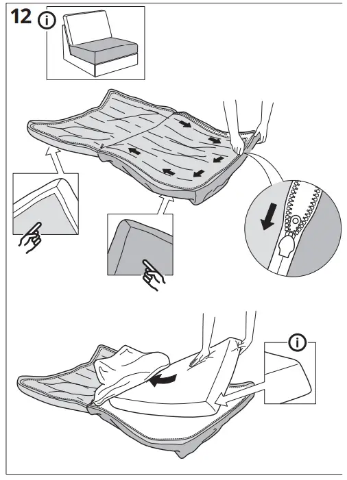 IKEA KIVIK Cover for 1 Seat Sofa Bed - Figure 8