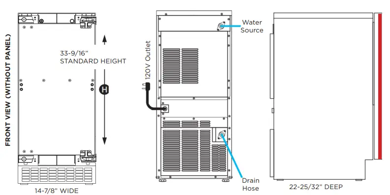 XOUIM-585NOP-15-Inch-Undercounter-Nugget-Ice-Maker-with-Drain-Pump-fig-1