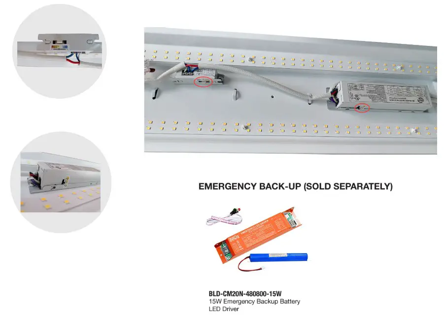 ORE LIGHTING ORE TWP 4FT WS SCT LED 4FT Tunable Wrapround Light - Adjust the switch 1