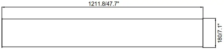 ORE LIGHTING ORE TWP 4FT WS SCT LED 4FT Tunable Wrapround Light - DIMENSIONS 1