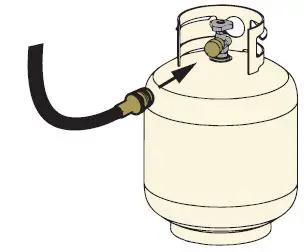 DuroStar DuroMax 11,000 Watt Dual Fuel Portable Generator w CO Alert User Guide - Connect the included propane line to the propane tank