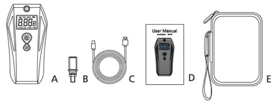 Rofeer-Breathalyzer-EK918-Portable-Fuel-Cell-Sensor-Alcohol-Meter-fig-3