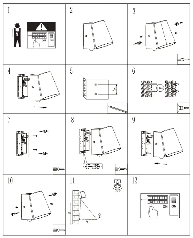 QAZQA 96858 Outdoor Lamp Anthracite with Motion Sensor - Fig1