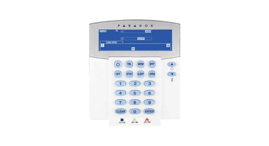 Paradox K38 32-zone Wireless Fixed Lcd Keypad Instruction Manual Paradox K38 32-zone Wireless Fixed Lcd Keypad Instruction Manual