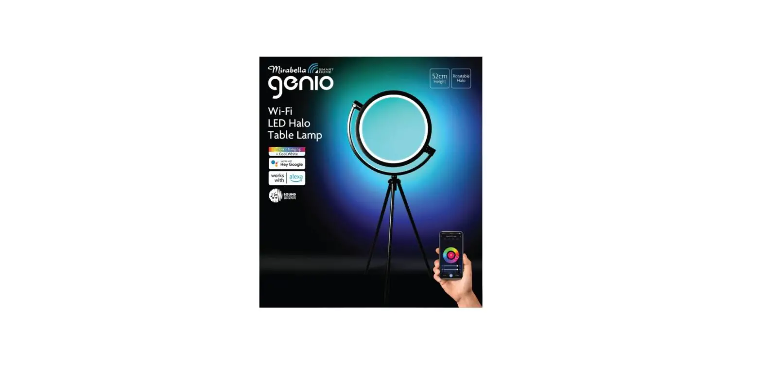 Mirabella Genio I004732 Wi-fi Led Halo Table Lamp With Wireless Charger Instructions