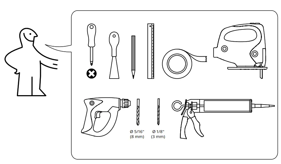 IKEA HILLESJON Stainless Steel Dual Mount Sink - Figure1