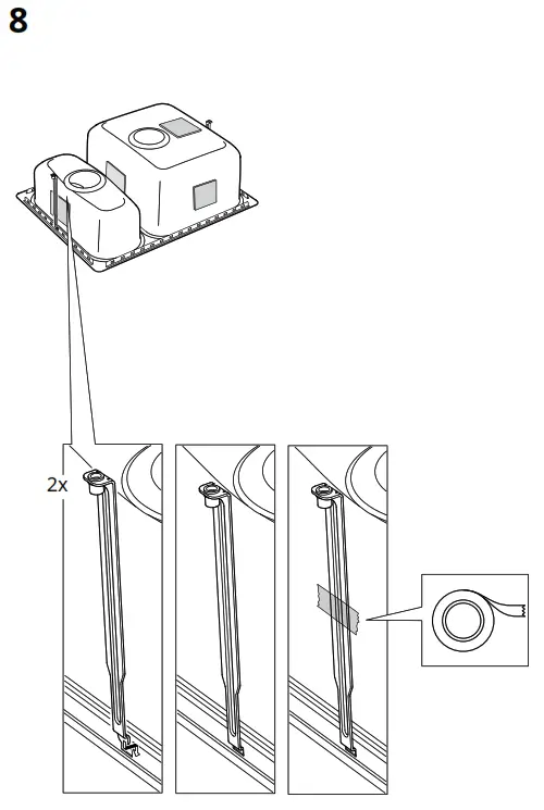 IKEA HILLESJON Stainless Steel Dual Mount Sink - Figure14