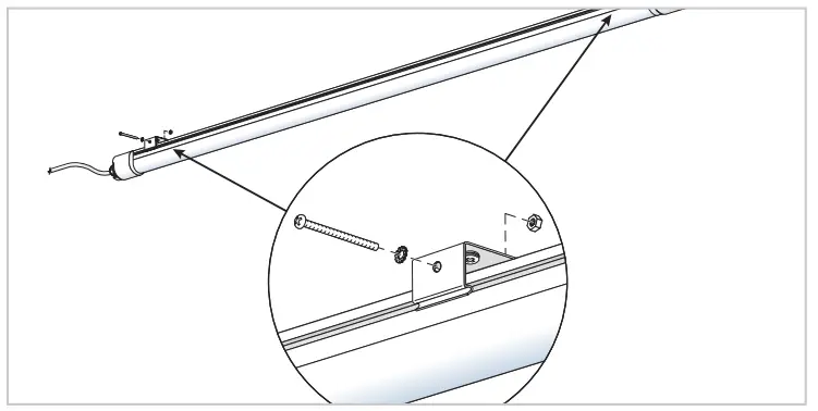 LITETRONICS LED Vapor Tight Slimline Strip - spread screw