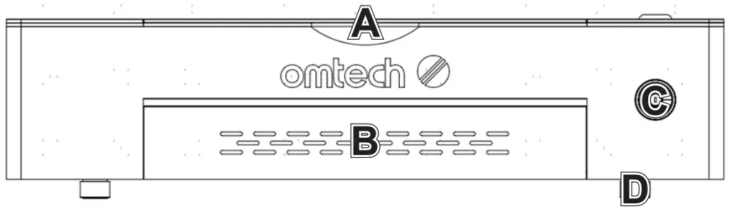 omtech POLAR350 Olar 350 50w Desktop Laser Engraver - Top View