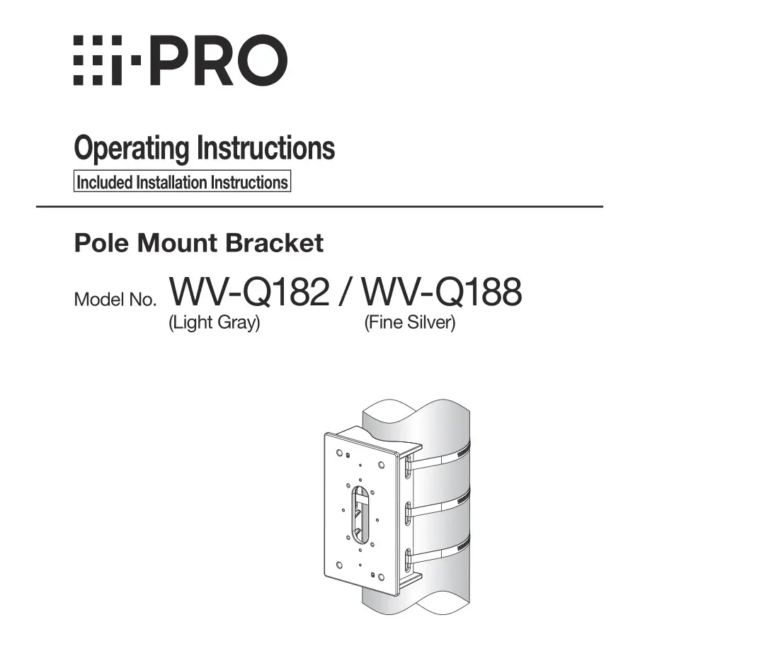 i-PRO WV-Q182 Pole Mount Bracket Instruction Manual