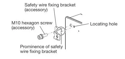 i-PRO WV-Q182 Pole Mount Bracket - Use one M10 hexagon screw (accessory) to install the safety wire fixing 2
