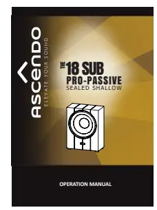 ASCenDO The 18 Sub Pro Passive Sealed Shallow Subwoofer -RESOURCES
