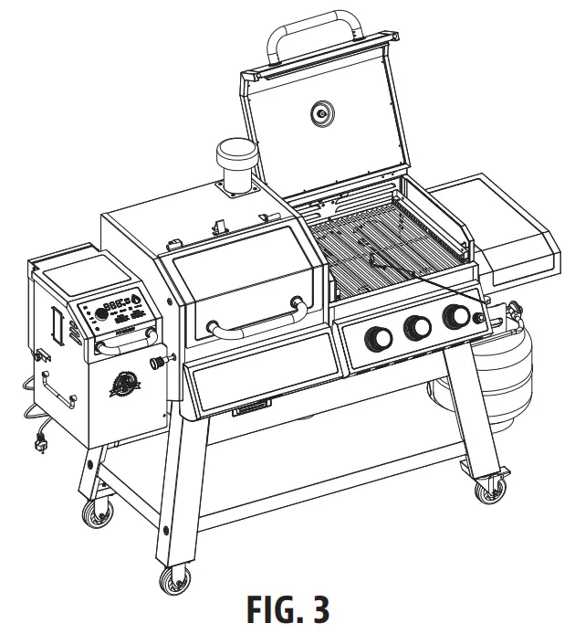 KC COMBO 300522 Wood Pellet and Griddle - turn burner control knob