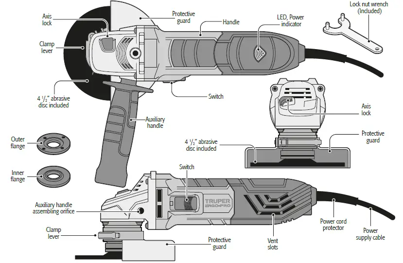 TRUPER-INDUSTRIAL-ERGO-4590-Angle-Grinder-fig-5