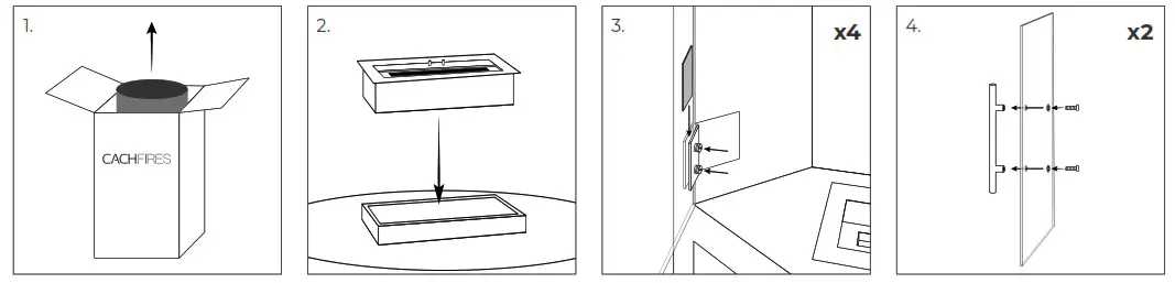 CACH FIRES BIO 20 218 Bioethanol Stove Fireplace - Installation 4