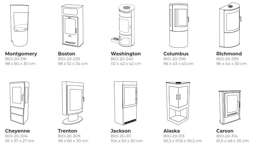 CACH FIRES BIO 20 218 Bioethanol Stove Fireplace - cover