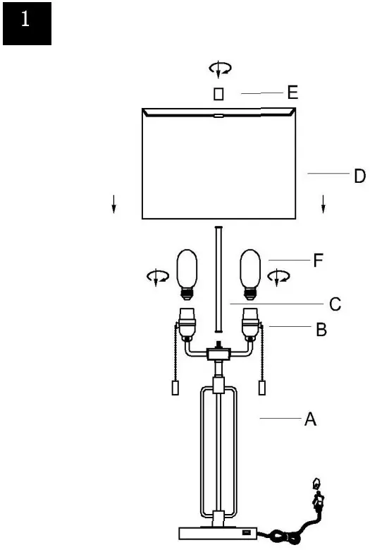 JONATHAN Y JYL1111A Hank Table Lamp - fig