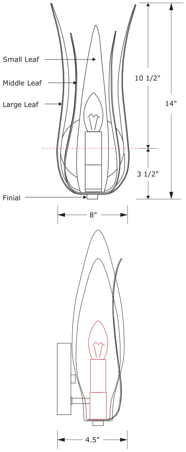 CRYSTORAMA 511 GA Broche One Light Wall Mount
