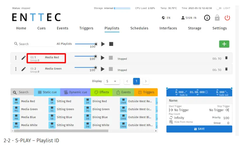 ENTTEC S PLAY Series Smart Lighting Controller - panel 2