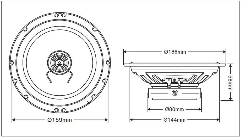 DLS PA6 6 5Inch 2 Way Coaxial Speaker - Wiring diagram 2