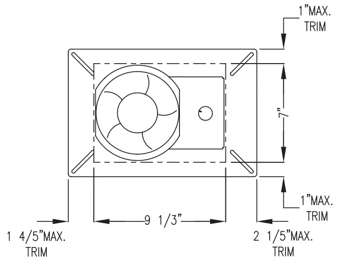 Mounting Plate Trim Dimensions