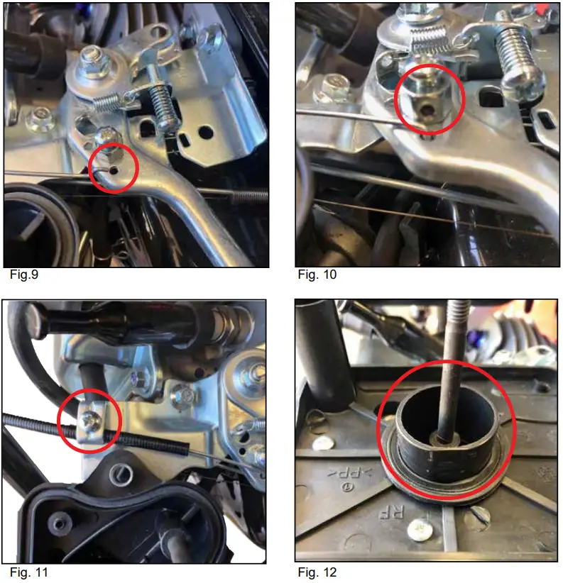 COBRA Fortis 14L Series Lawn Mower - Fitting the throttle cable 2