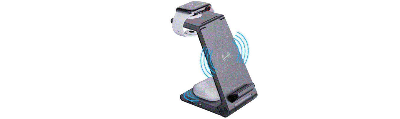Bytech By-op-cp-508-bk Fortable Dual Wireless Charging Stand User Manual