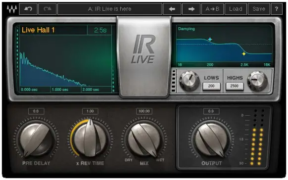 WAVES IR-LIVE Convolution Reverb A1