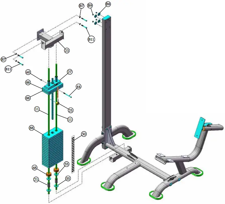 TUFFSTUFF AP 71LE Leg Extension - Assembly 2