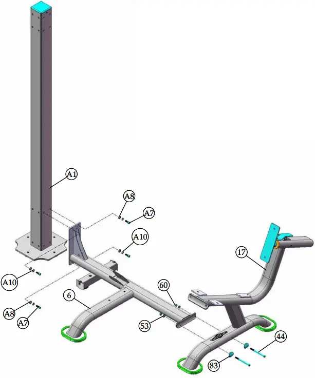 TUFFSTUFF AP 71LE Leg Extension - Assembly 3