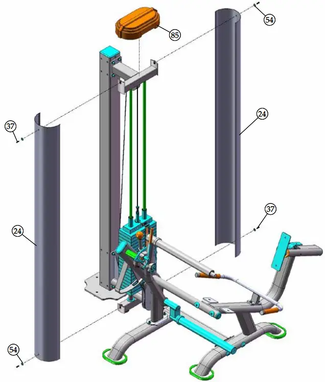 TUFFSTUFF AP 71LE Leg Extension - Assembly 8