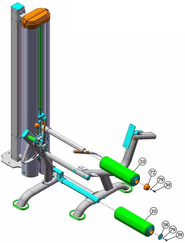 TUFFSTUFF AP 71LE Leg Extension - Assembly 9