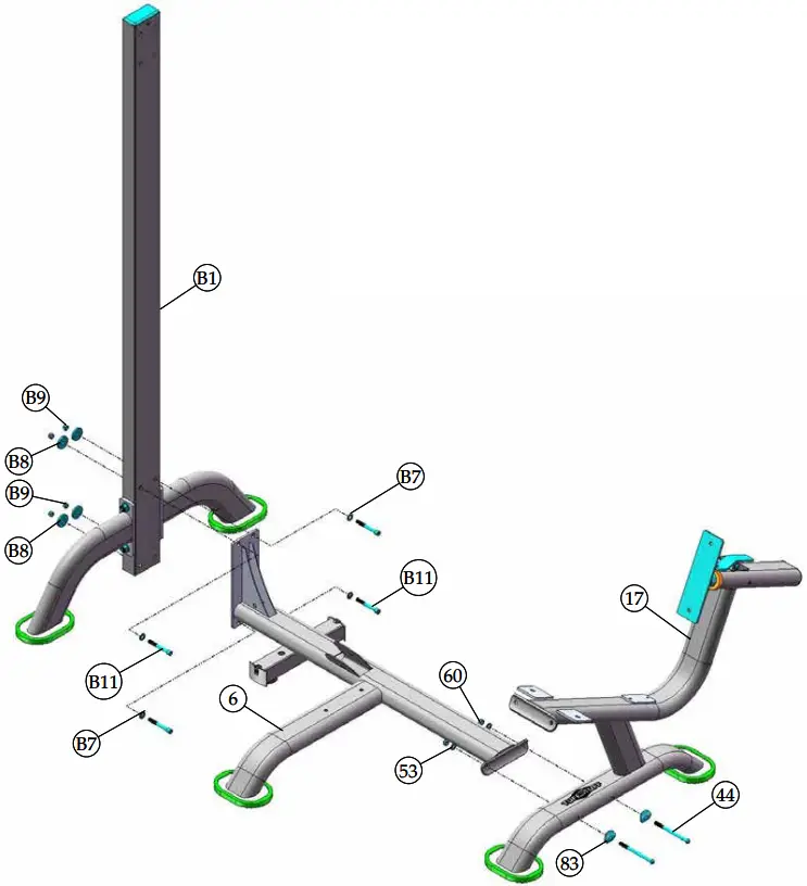 TUFFSTUFF AP 71LE Leg Extension - Assembly