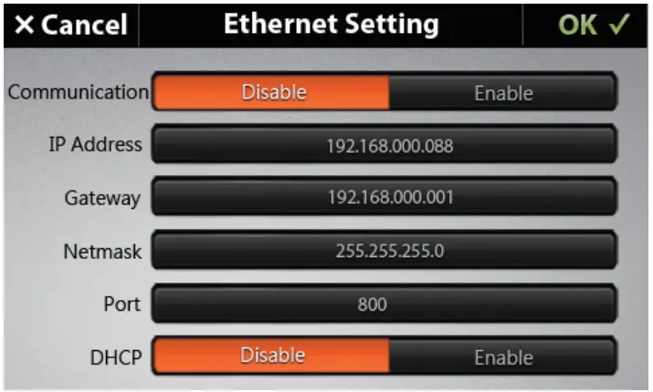 NOVAKON P04 4.3 Inch HMI Intelligent IIoT Gateway - Menu Screen 1