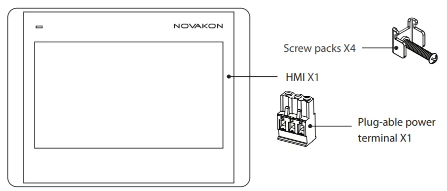 NOVAKON P04 4.3 Inch HMI Intelligent IIoT Gateway - Parts