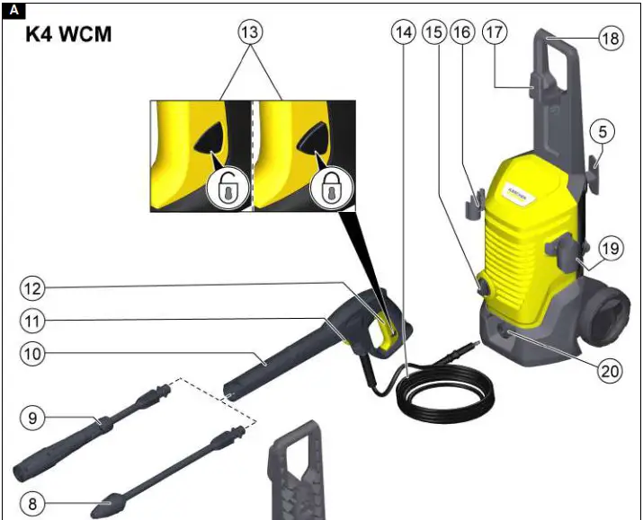 KARCHER K 4 WCM Pressure Washer - Product Overview 1