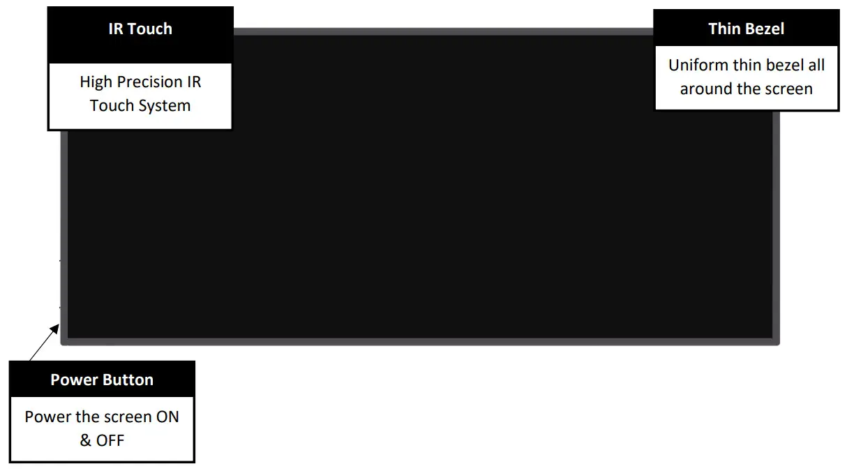 Legamaster PANORAMA Touch Monitor Touchscreen Display - CARRYING4