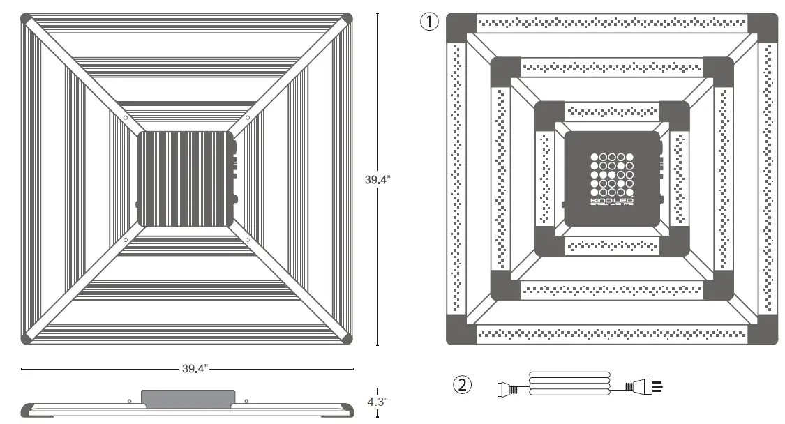 KIND LED X2 Professional LED Grow Light 1