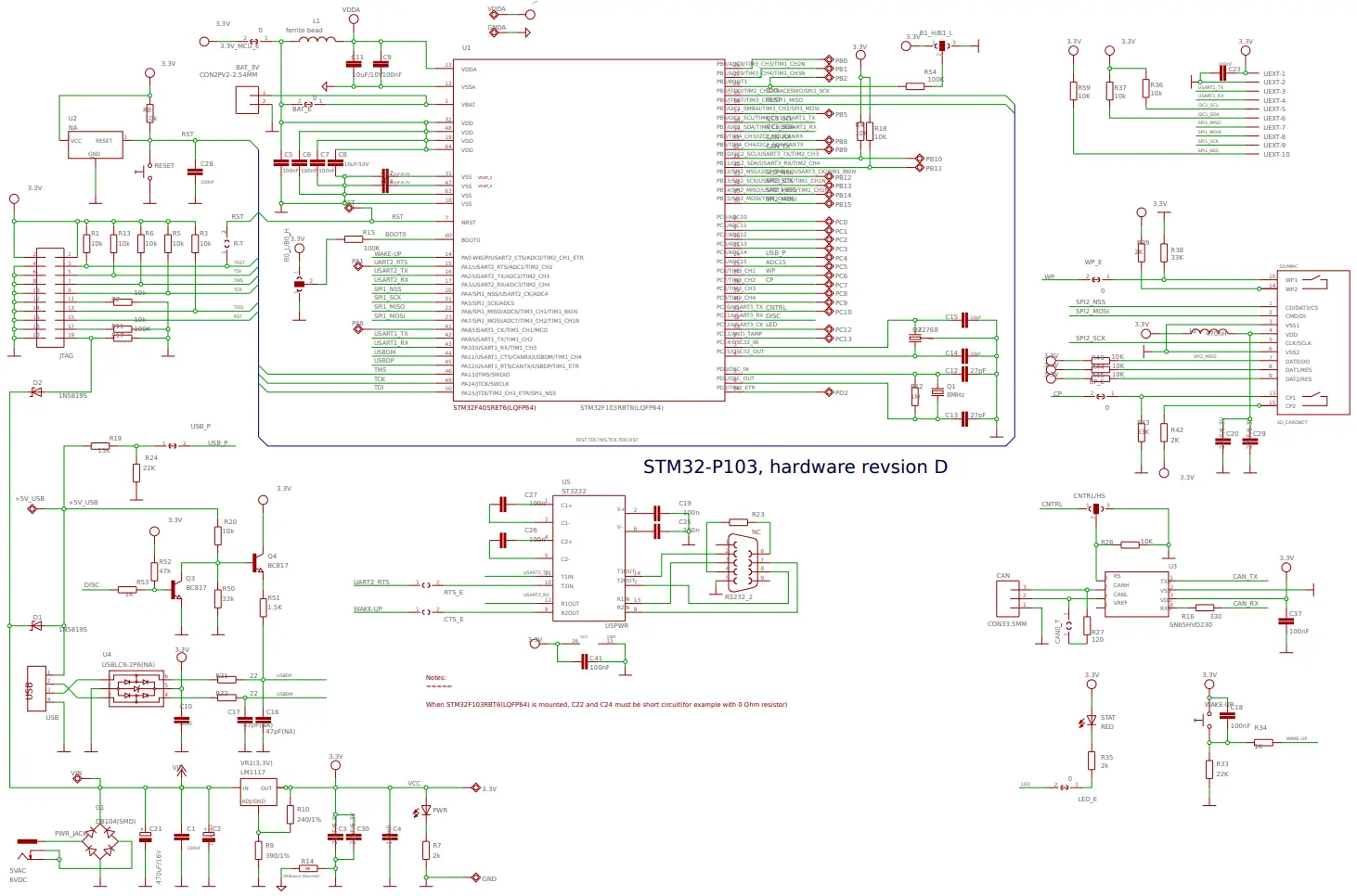 OLIMEX STM32 P107 Development Board Kits - hardware revsion