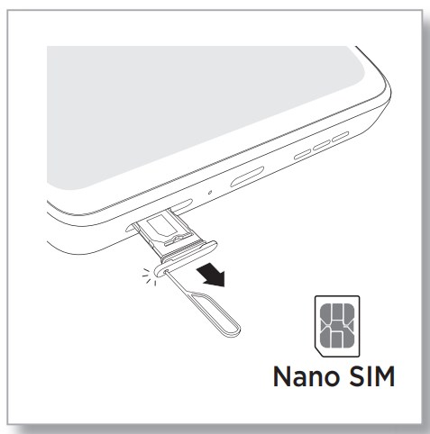 Put in a physical SIM card and power on