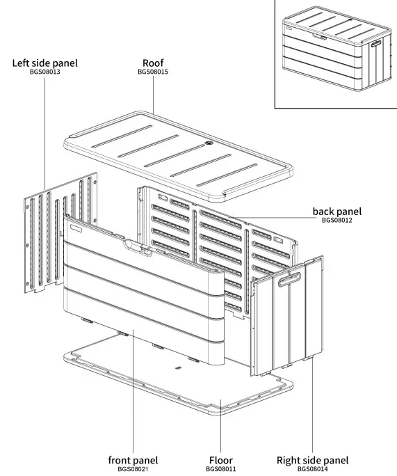 Kadehome GS08002 Small Single Cabinet - fig 3