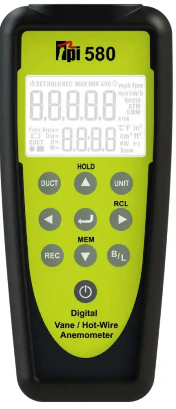 SUMMIT Tpi580 Air Velocity Meter -