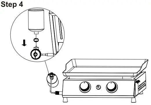 Royal Gourmet PD1203A 2 Burner Portable Gas Griddle - Assembly 4