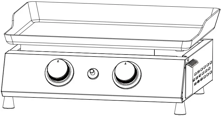 Royal Gourmet PD1203A 2 Burner Portable Gas Griddle