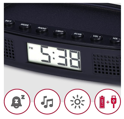 RCA RCD5V Digital Radio Alarm Clock-fig-2